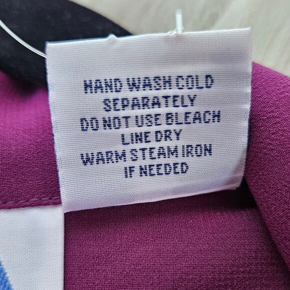 Vintage BFA Large Purple Ruffle Lace Blouse Romantic Victorian Academia Office - Picture 9 of 13